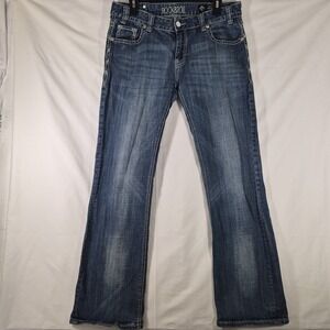 Y2k Rock & Roll Cowgirl Jeans Womens 32x34 Mid Rise Bootcut Embellished